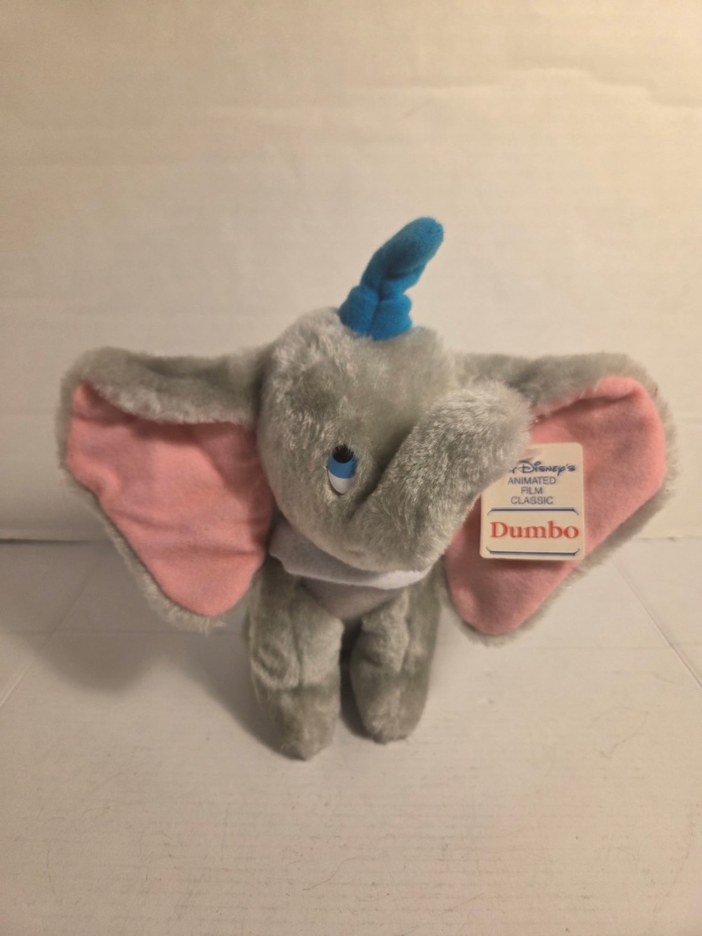 Walt Disney Animated Film Classic Dumbo Plush Vintage  8” Stuffed Animal w/ Tags